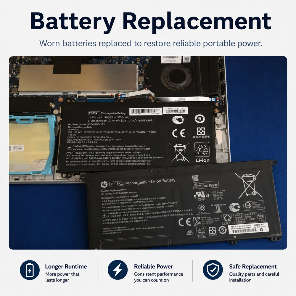 Battery replacement service graphic