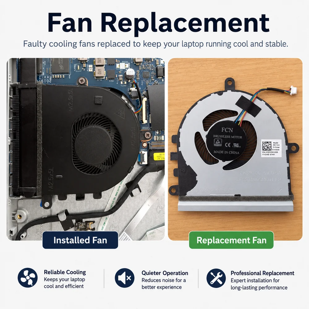 Fan replacement service graphic