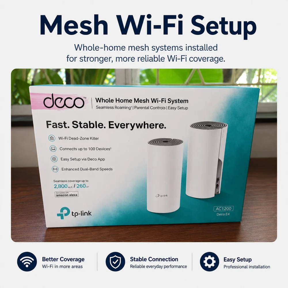 Mesh Wi-Fi setup service graphic
